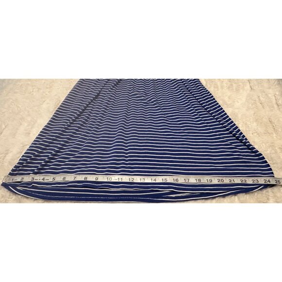 Women's Merona Sundress Blue w/White Stripes Rayon Spandex Blend Junior's Size M - Picture 9 of 12